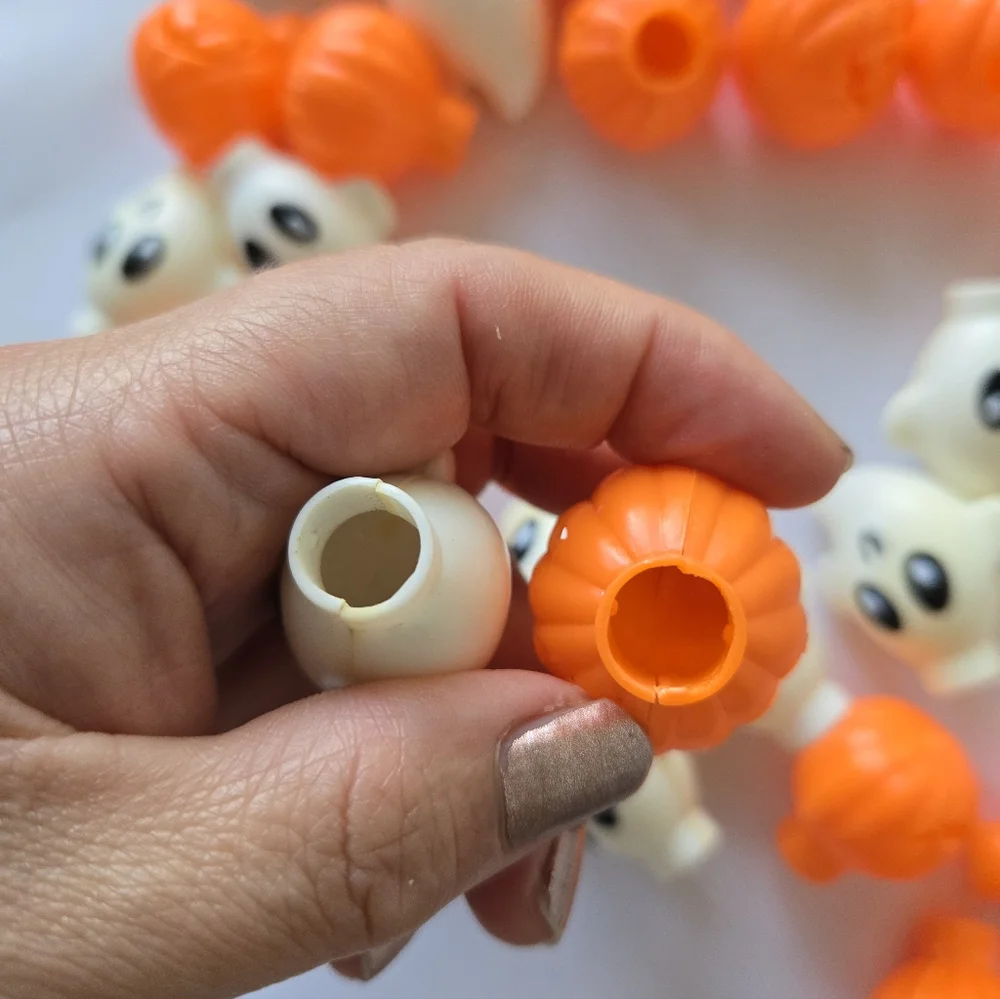 Vintage Halloween Plastic Mold Syring Light Covers